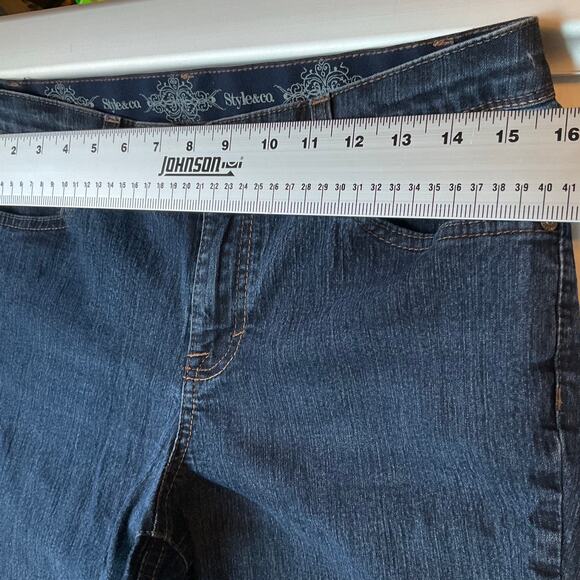 Style & Co women’s Denim Boot Cut Straight Jeans Size 8 Short, Blue - Picture 2 of 11